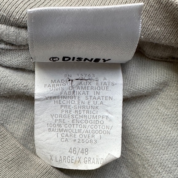 VINTAGE 1990s DISNEY STORE Mickey Mouse TSHIRT SAGE GREEN OLD STYLE PORTRAIT XL - Picture 6 of 7